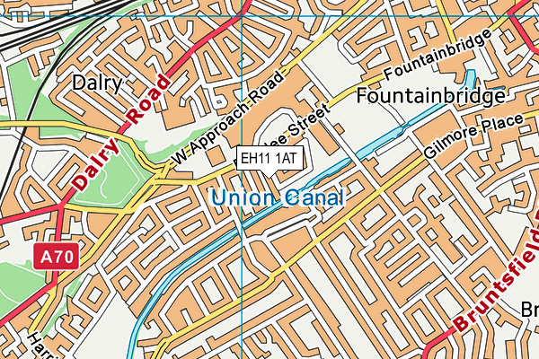 EH11 1AT map - OS VectorMap District (Ordnance Survey)