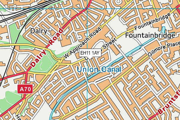 EH11 1AY map - OS VectorMap District (Ordnance Survey)