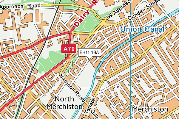 EH11 1BA map - OS VectorMap District (Ordnance Survey)