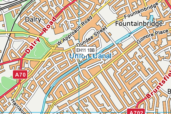 EH11 1BB map - OS VectorMap District (Ordnance Survey)