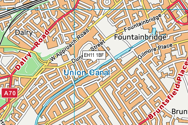 EH11 1BF map - OS VectorMap District (Ordnance Survey)