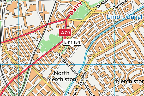 EH11 1BN map - OS VectorMap District (Ordnance Survey)