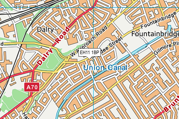 EH11 1BP map - OS VectorMap District (Ordnance Survey)