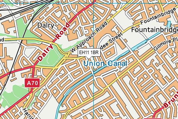 EH11 1BR map - OS VectorMap District (Ordnance Survey)