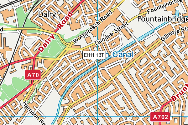 EH11 1BT map - OS VectorMap District (Ordnance Survey)