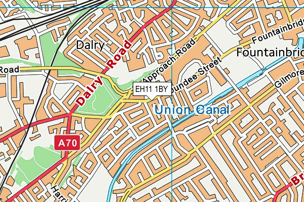 EH11 1BY map - OS VectorMap District (Ordnance Survey)