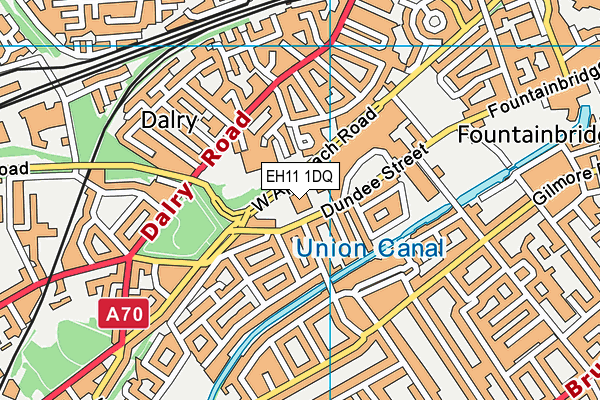 EH11 1DQ map - OS VectorMap District (Ordnance Survey)