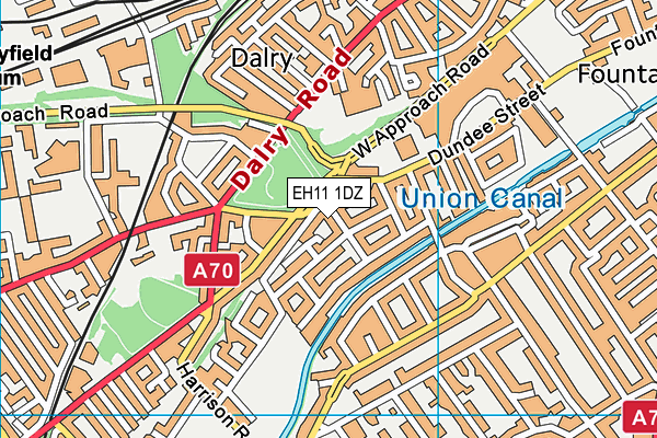 EH11 1DZ map - OS VectorMap District (Ordnance Survey)