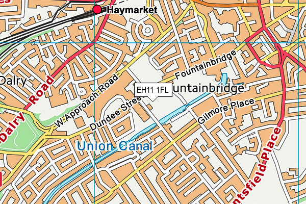 EH11 1FL map - OS VectorMap District (Ordnance Survey)