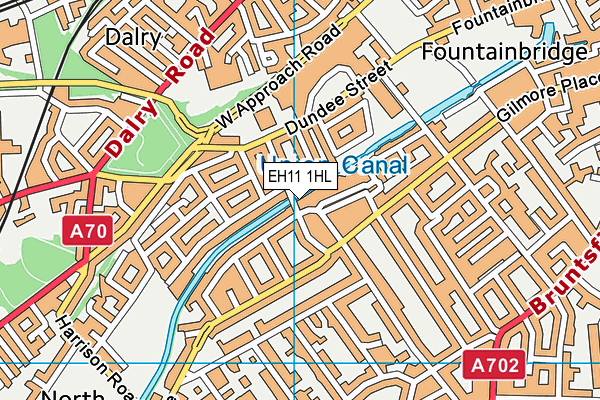 EH11 1HL map - OS VectorMap District (Ordnance Survey)