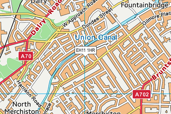 EH11 1HR map - OS VectorMap District (Ordnance Survey)