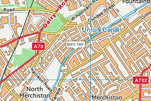 EH11 1HY map - OS VectorMap District (Ordnance Survey)