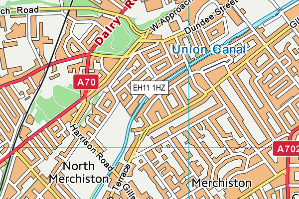 EH11 1HZ map - OS VectorMap District (Ordnance Survey)