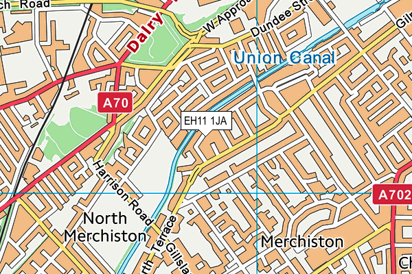 EH11 1JA map - OS VectorMap District (Ordnance Survey)
