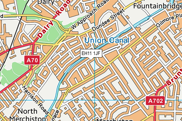 EH11 1JF map - OS VectorMap District (Ordnance Survey)