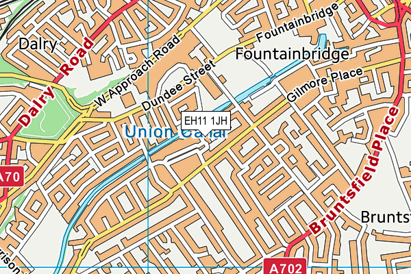EH11 1JH map - OS VectorMap District (Ordnance Survey)