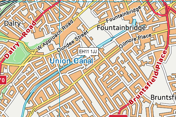 EH11 1JJ map - OS VectorMap District (Ordnance Survey)