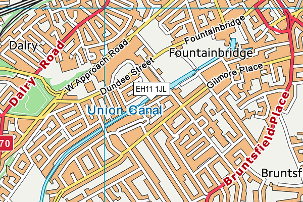 EH11 1JL map - OS VectorMap District (Ordnance Survey)