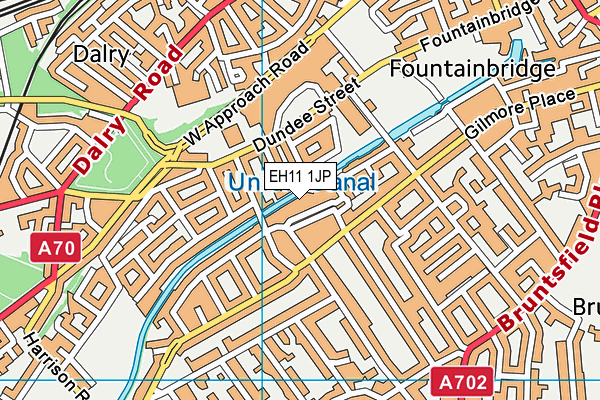 EH11 1JP map - OS VectorMap District (Ordnance Survey)