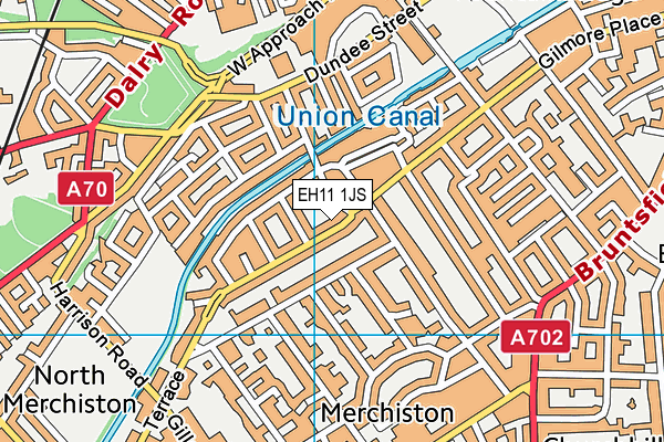 EH11 1JS map - OS VectorMap District (Ordnance Survey)