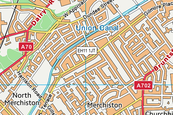 EH11 1JT map - OS VectorMap District (Ordnance Survey)