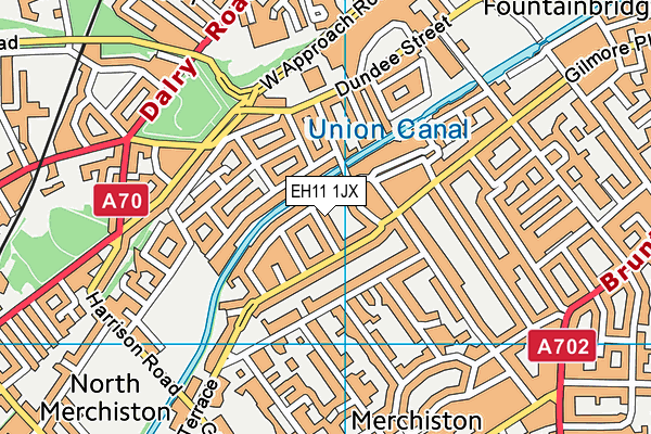 EH11 1JX map - OS VectorMap District (Ordnance Survey)