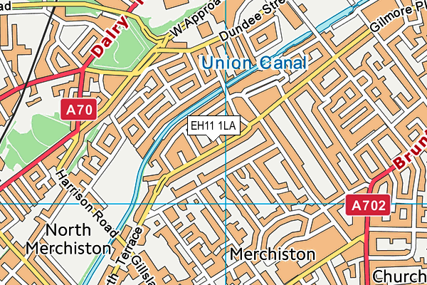 EH11 1LA map - OS VectorMap District (Ordnance Survey)