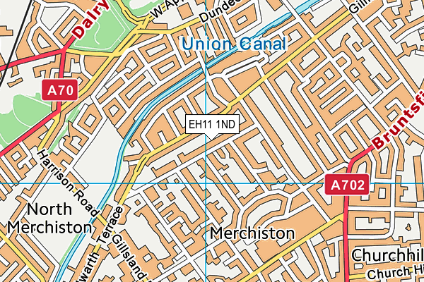 EH11 1ND map - OS VectorMap District (Ordnance Survey)