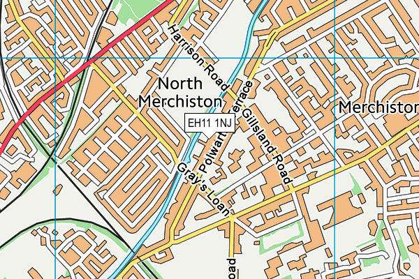 EH11 1NJ map - OS VectorMap District (Ordnance Survey)