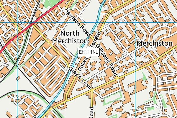 EH11 1NL map - OS VectorMap District (Ordnance Survey)