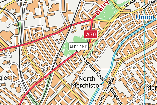EH11 1NY map - OS VectorMap District (Ordnance Survey)