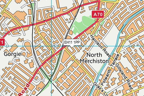 EH11 1PP map - OS VectorMap District (Ordnance Survey)