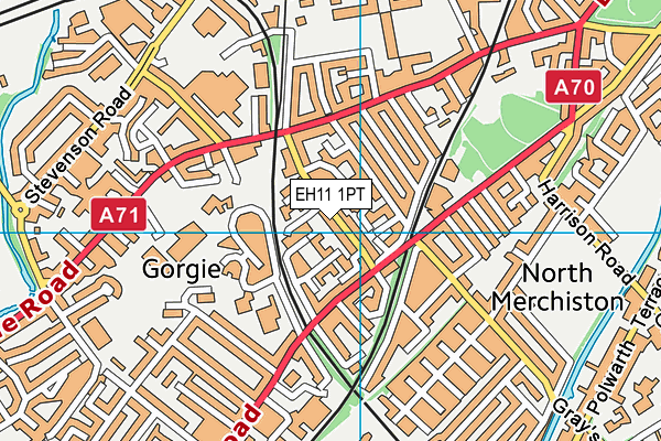 EH11 1PT map - OS VectorMap District (Ordnance Survey)