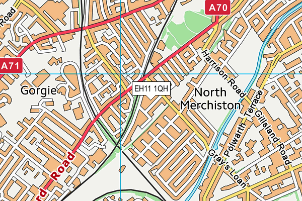 EH11 1QH map - OS VectorMap District (Ordnance Survey)