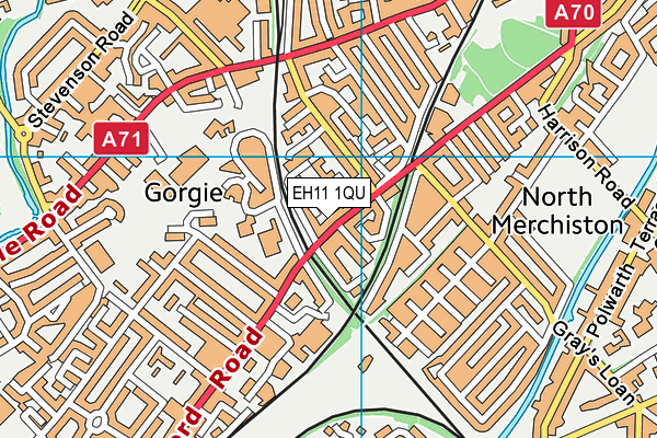 EH11 1QU map - OS VectorMap District (Ordnance Survey)