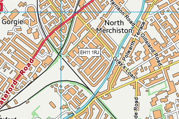 EH11 1RJ map - OS VectorMap District (Ordnance Survey)