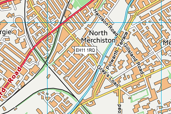 EH11 1RQ map - OS VectorMap District (Ordnance Survey)