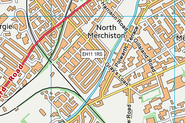 EH11 1RS map - OS VectorMap District (Ordnance Survey)