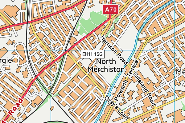 EH11 1SG map - OS VectorMap District (Ordnance Survey)