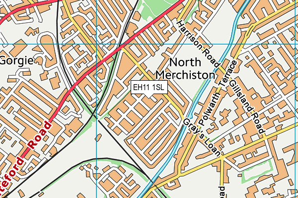 EH11 1SL map - OS VectorMap District (Ordnance Survey)
