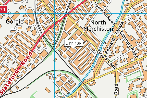 EH11 1SR map - OS VectorMap District (Ordnance Survey)
