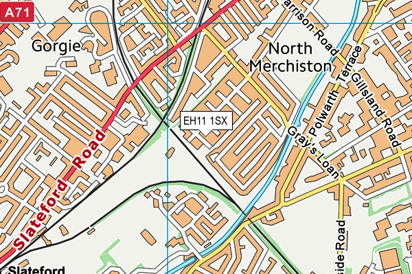 EH11 1SX map - OS VectorMap District (Ordnance Survey)