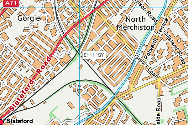 EH11 1SY map - OS VectorMap District (Ordnance Survey)