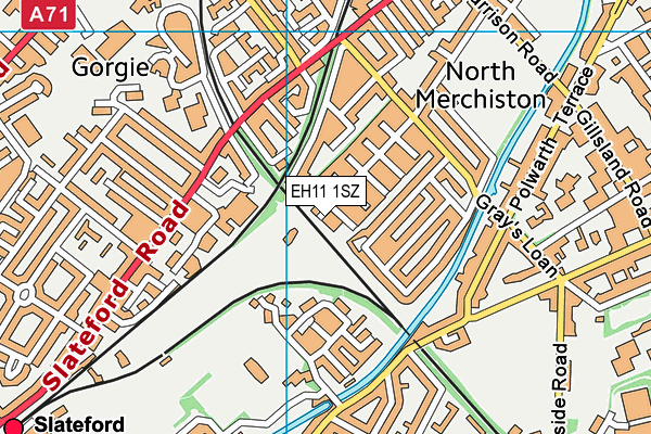 EH11 1SZ map - OS VectorMap District (Ordnance Survey)