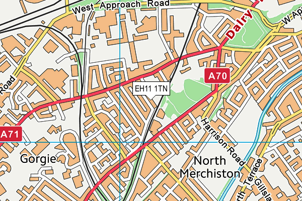 EH11 1TN map - OS VectorMap District (Ordnance Survey)