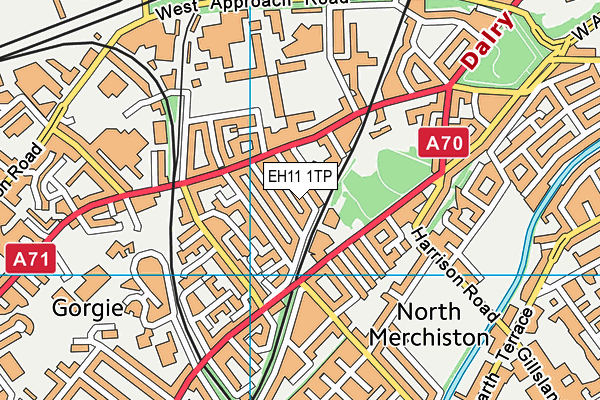 EH11 1TP map - OS VectorMap District (Ordnance Survey)