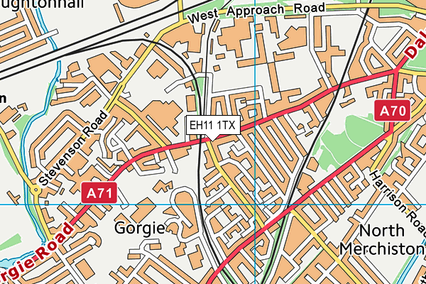 EH11 1TX map - OS VectorMap District (Ordnance Survey)