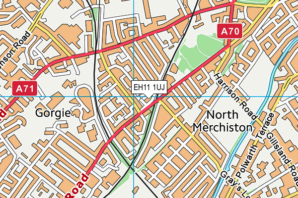 EH11 1UJ map - OS VectorMap District (Ordnance Survey)