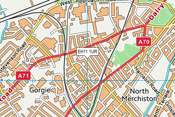 EH11 1UR map - OS VectorMap District (Ordnance Survey)