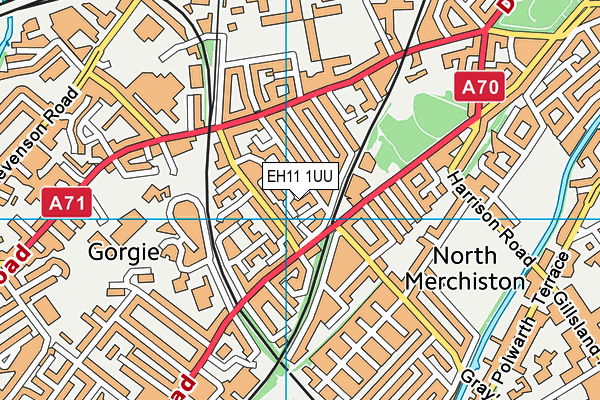 EH11 1UU map - OS VectorMap District (Ordnance Survey)